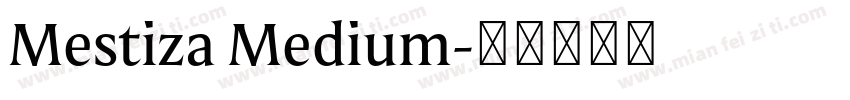 Mestiza Medium字体转换